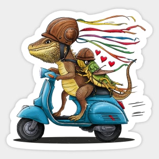 Beardie Cricket Ride Sticker